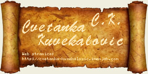 Cvetanka Kuvekalović vizit kartica